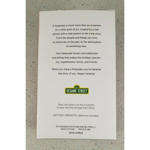 Hallmark Keepsake Ornament Elmo Sesame Street 50th Anniversary 2019 Magic Sound - Picture 3 of 8